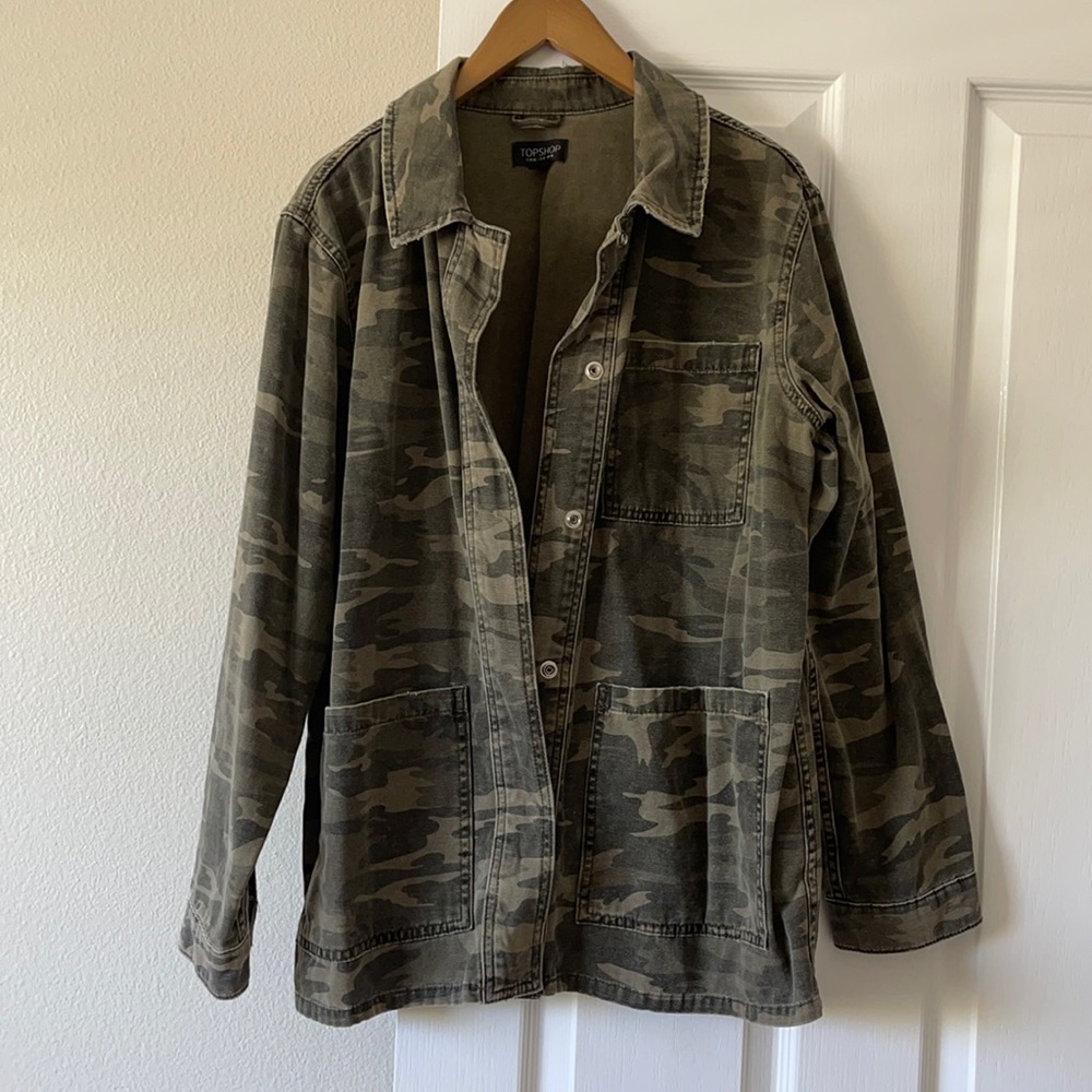 Topshop Camouflage Jacket